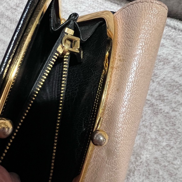 Miu Miu Two-Tone Black and Tan Leather Wallet - Picture 10 of 10